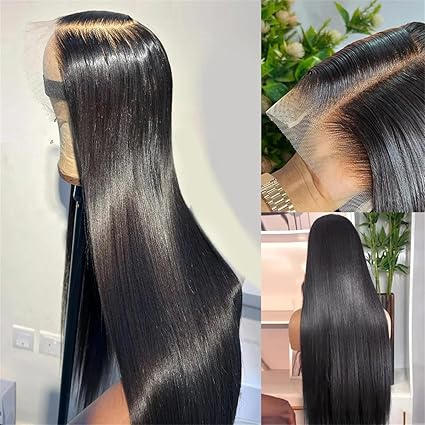 Peluca lacia de 35cms de cabello humano - Con cutícula alienada y encaje frontal 🔥HOY 50% DCTO